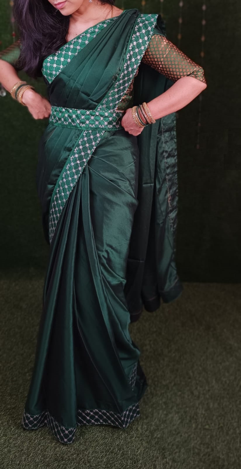 Georgette Ladies Golden Saree Belt at Rs 135/piece in Delhi