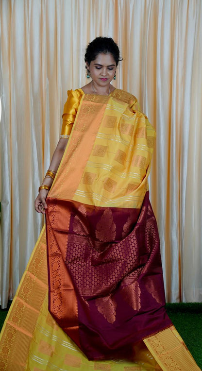 Premium soft semi silk sarees with contrast blouse 🥳