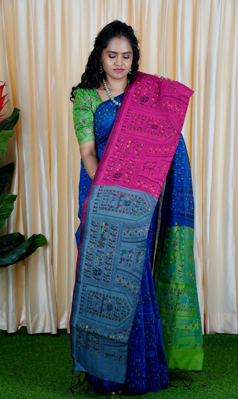 Cotton sarees with contrast plain blouse🥰🥳✅