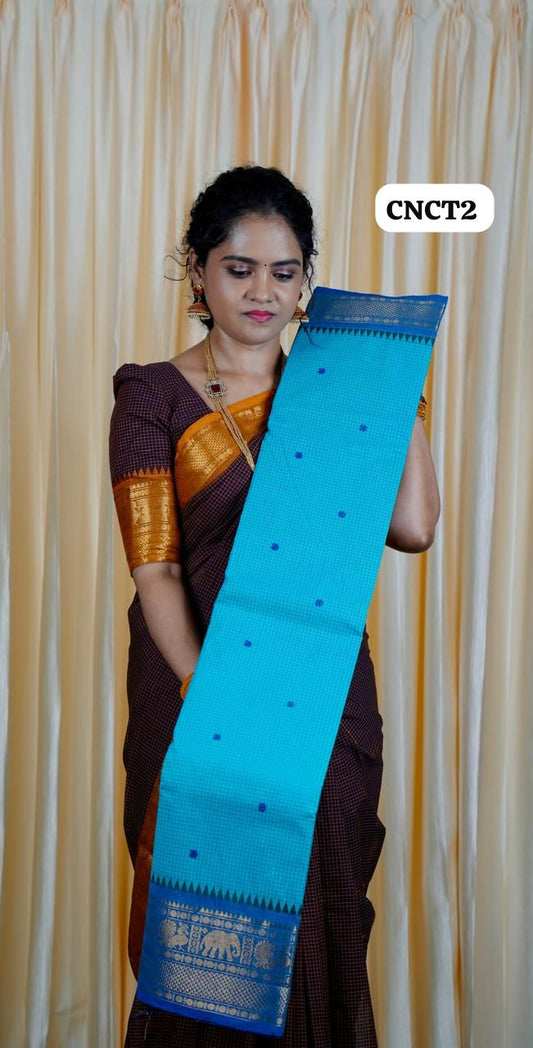 Premium kanchi korvai Chettinad cotton sarees with buttas🥰