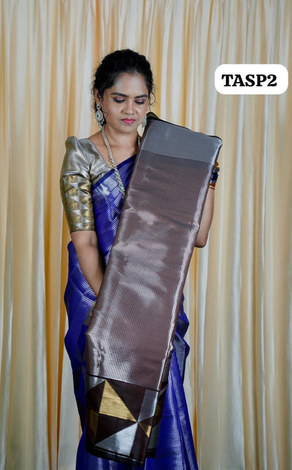 Tissue semi silk sarees in geometric pattern😍🥰🥳