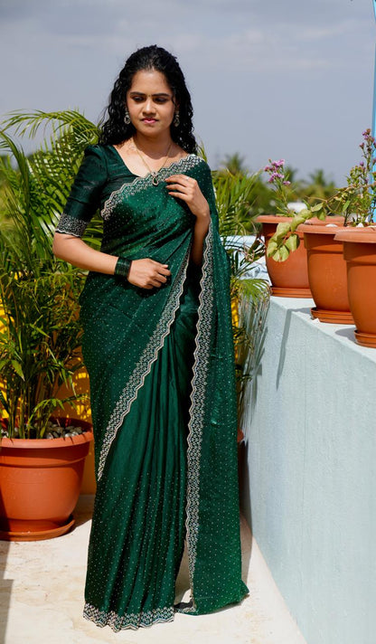 Space silk saree 🍏📍🥳