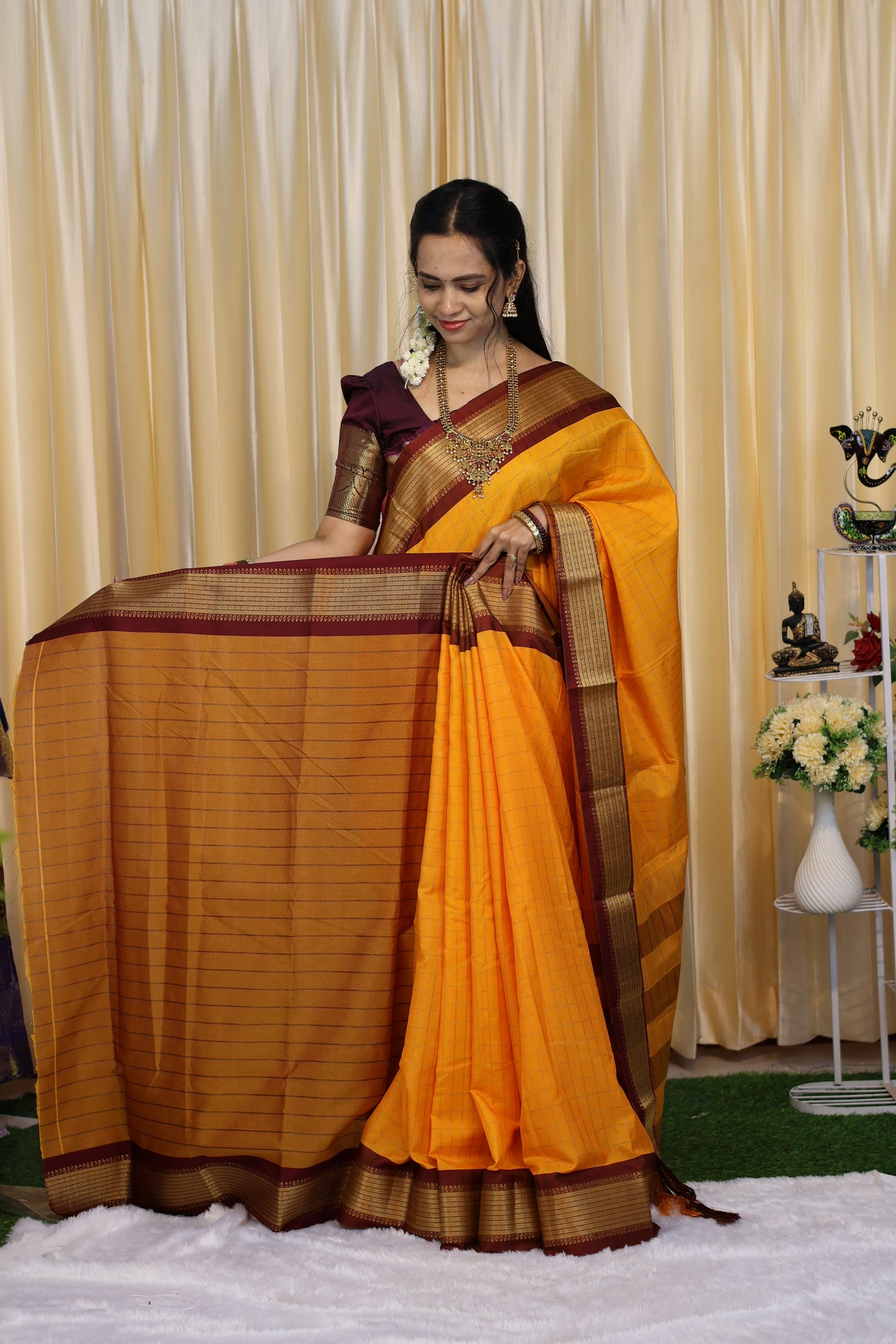 Budget friendly semi soft silk saree 🌈😍📚