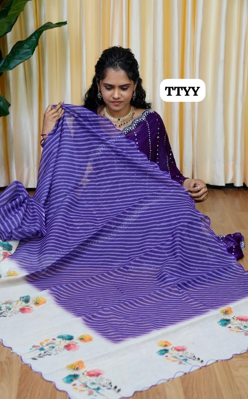 Jute linen saree 🥳