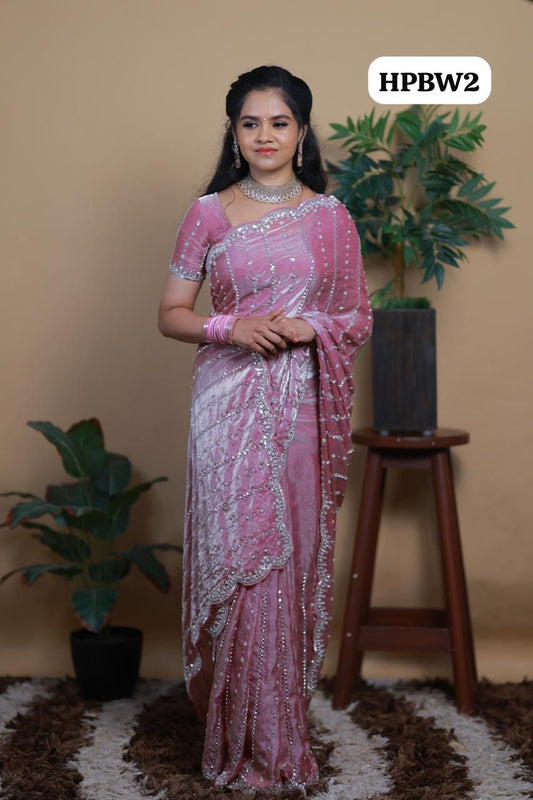 Heavy premium space silk sarees with katdana beads work 🥳✅