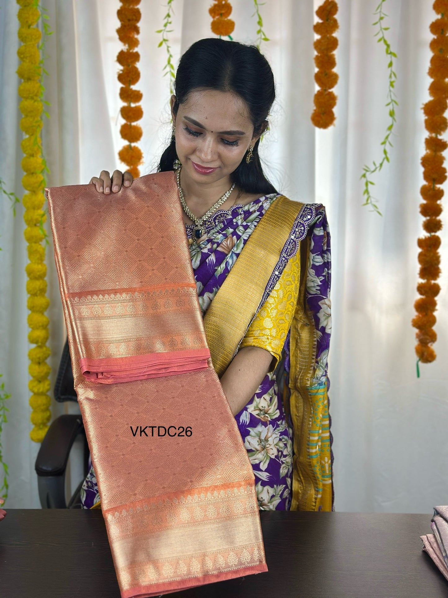 Katan semi silk saree