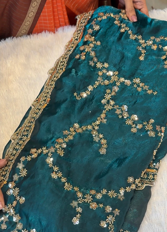 Space silks with original beads work 😍🥳unstitched blouse