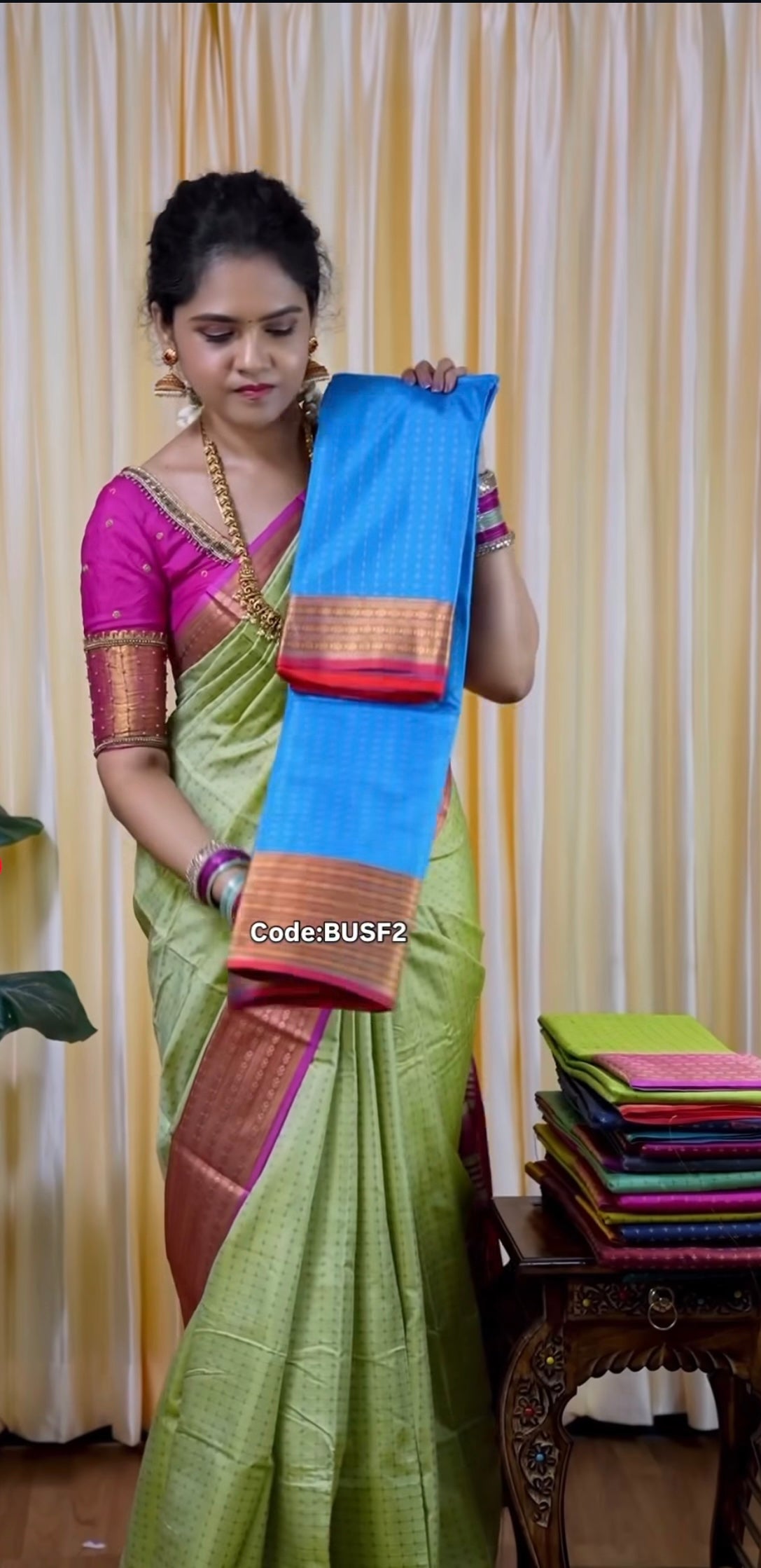 Soft silk sarees in thousand buttas style with Contrast Blouse light blue 🥰😎📚