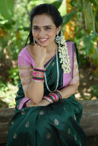 Semi soft silk saree 😍😎📚