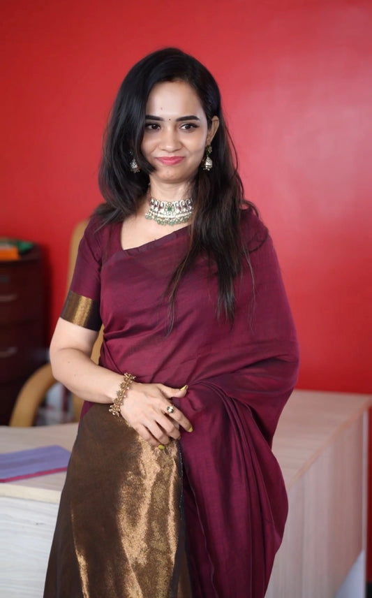 Nayanthara inspired kadhi cotton saree🥳