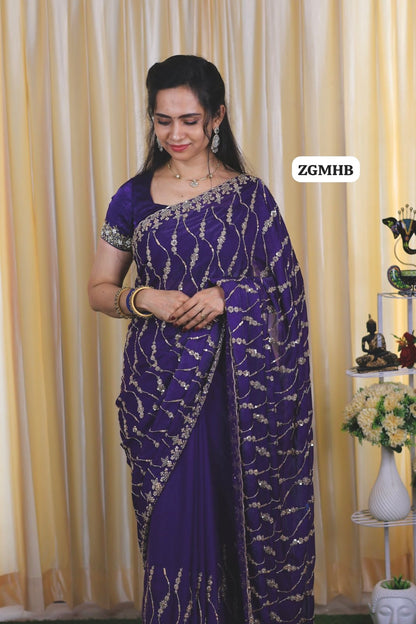 Premium Space silk with Golden heavy Katdhana work prebook🥰😎🥳