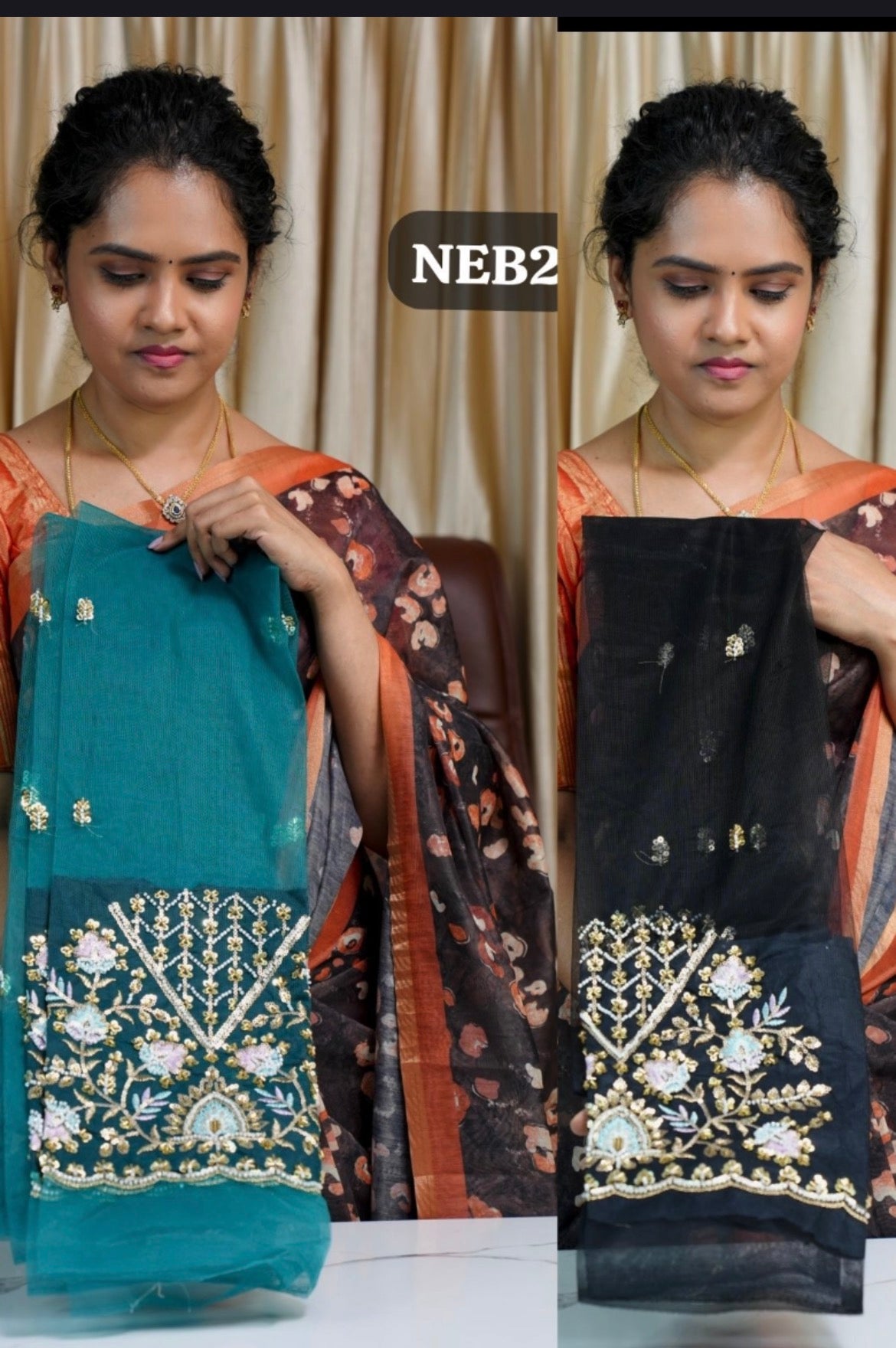 Net Embroidery blouse 🥳Buy 1 Get 1