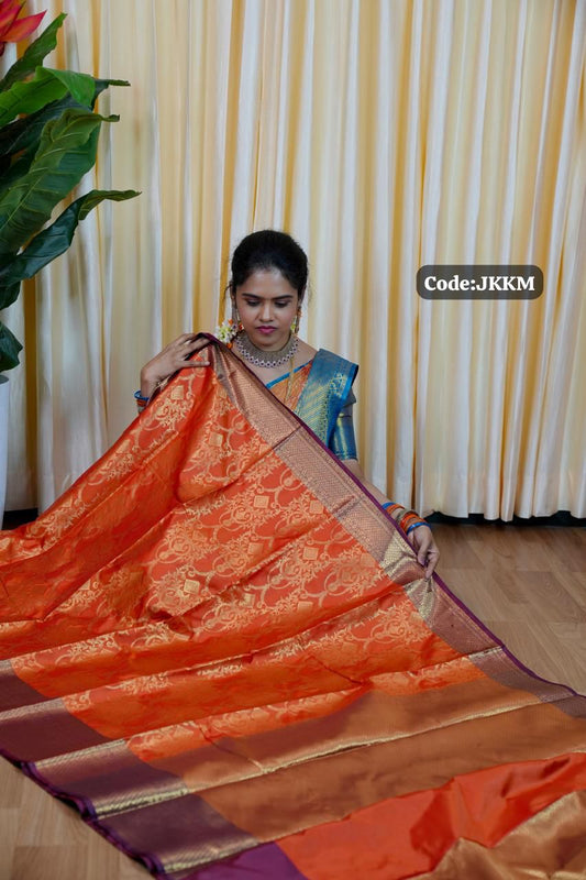 Paithani border Soft silk sarees 🥳
