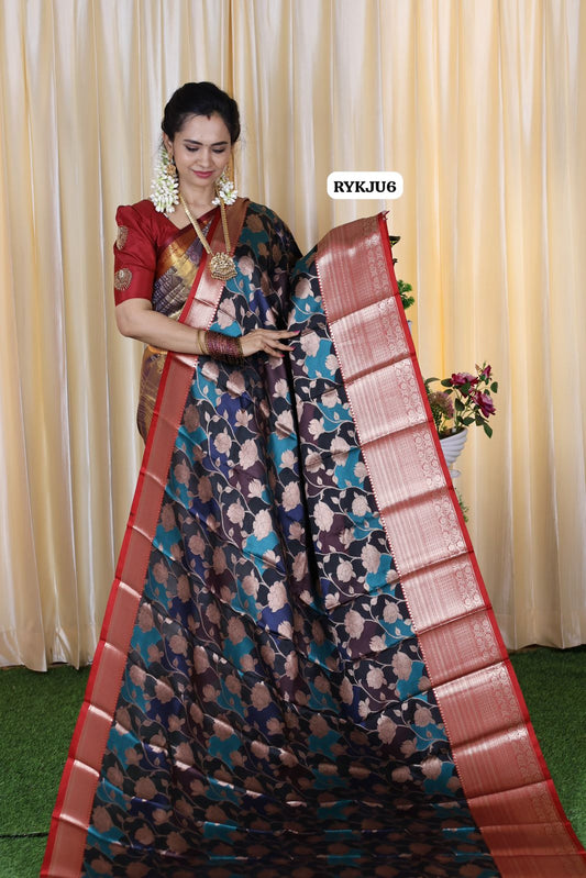 Soft Katan .semi soft silk saree 🥳