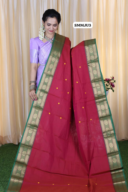 Aadi offer🌹Chettinadu Kanchi cotton saree with Buttas😍