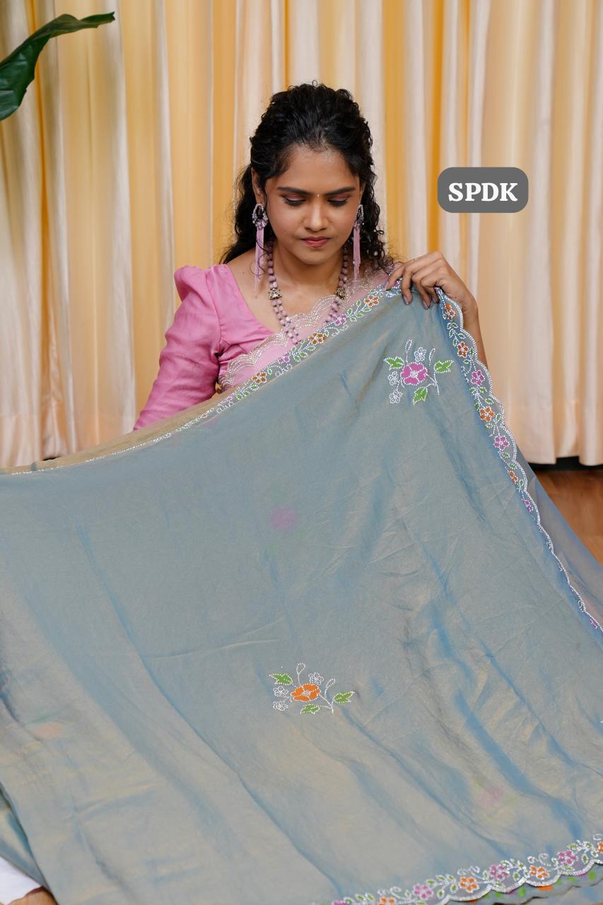 Crushed Space Silk Saree 🥰😎🥳