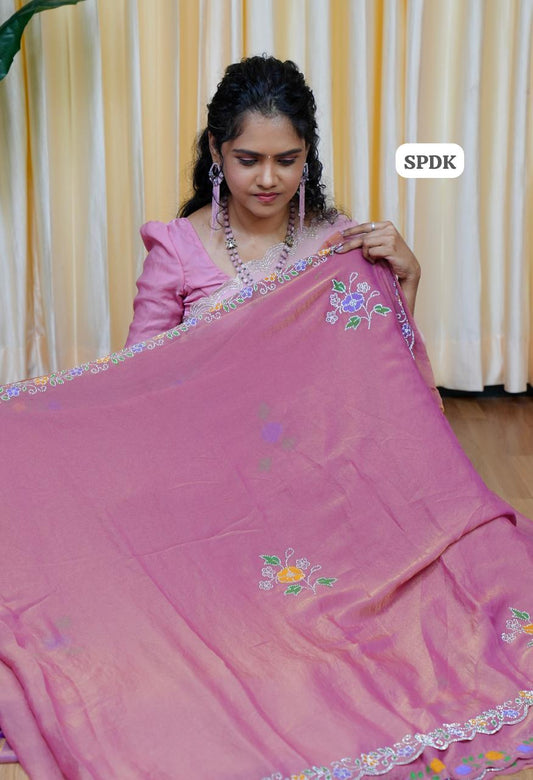 Crushed Space silk Saree🥰😎🥳