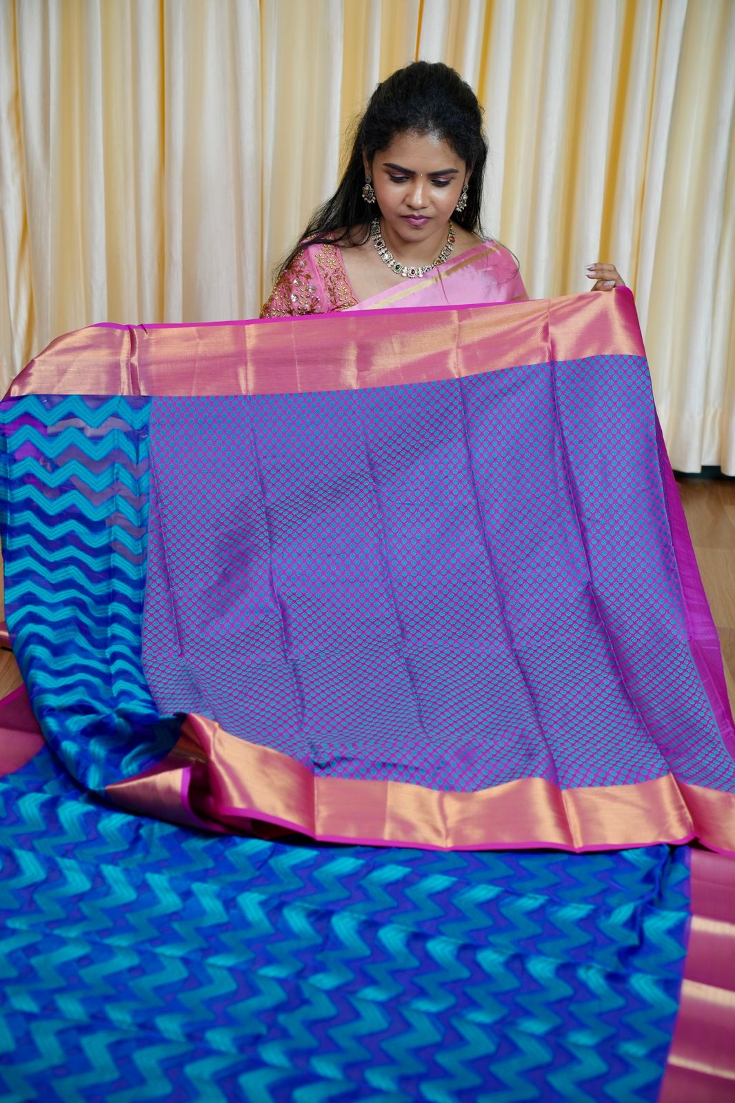 Silk mixed cotton saree🥰😎📚