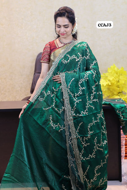 Space Silk Sequence saree😍🥳