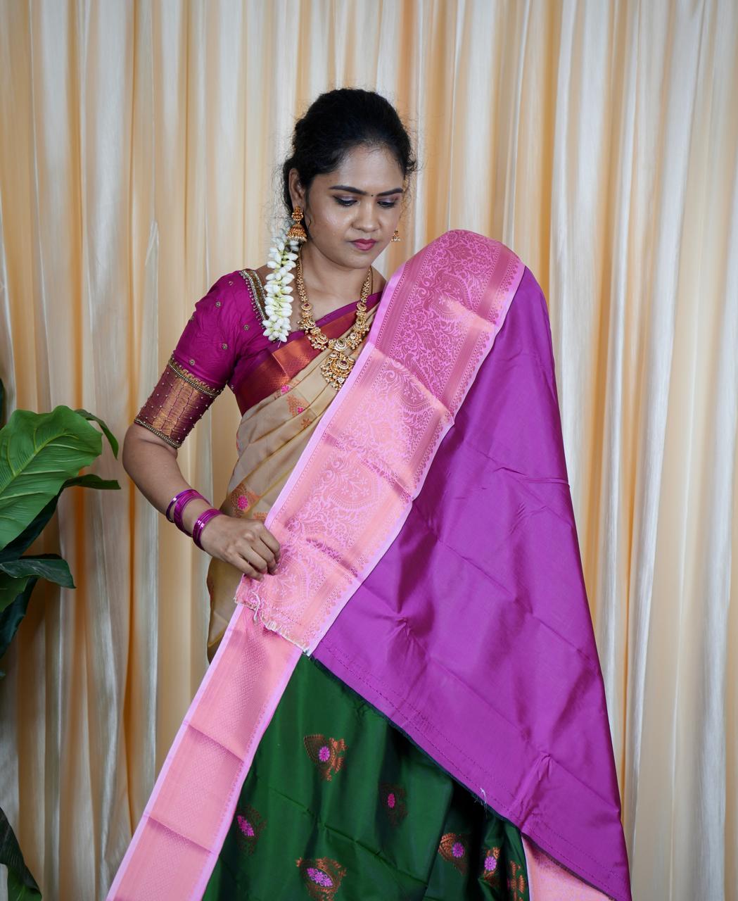 kanchi semi silk saree🥳