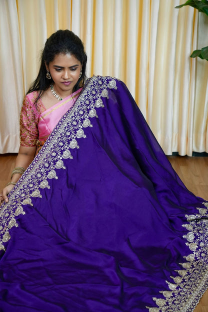 Silk Georgette Designer saree🥰🥳