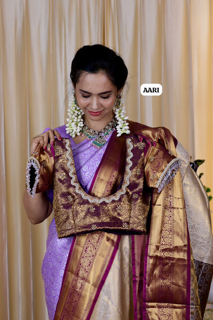 Aari work blouse without stitching 🥳
