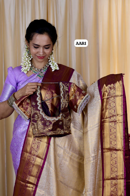 Aari work blouse without stitching 🥳