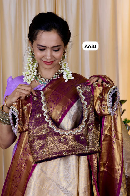 Aari work blouse without stitching 🥳