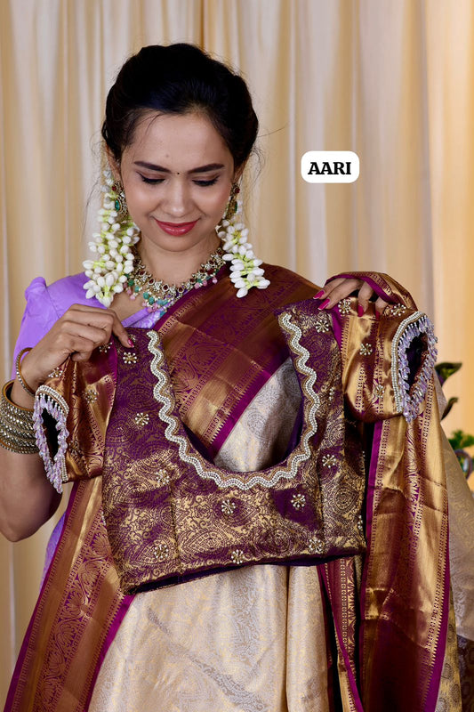 Aari work blouse without stitching 🥳