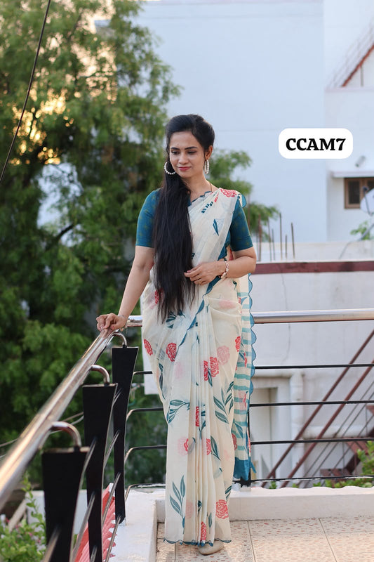 Linen cotton saree🥳✅