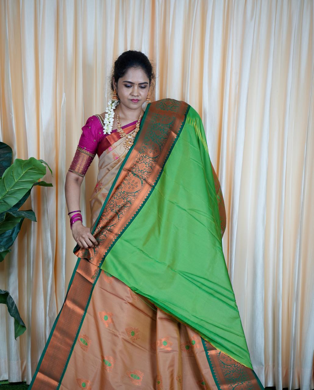Kanchi semi silk saree🥰🥳