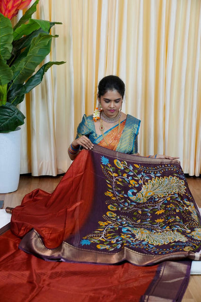 Office wear saree😎🥰📚