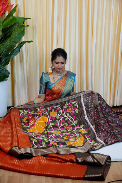 Soft silk saree🥰😎📚