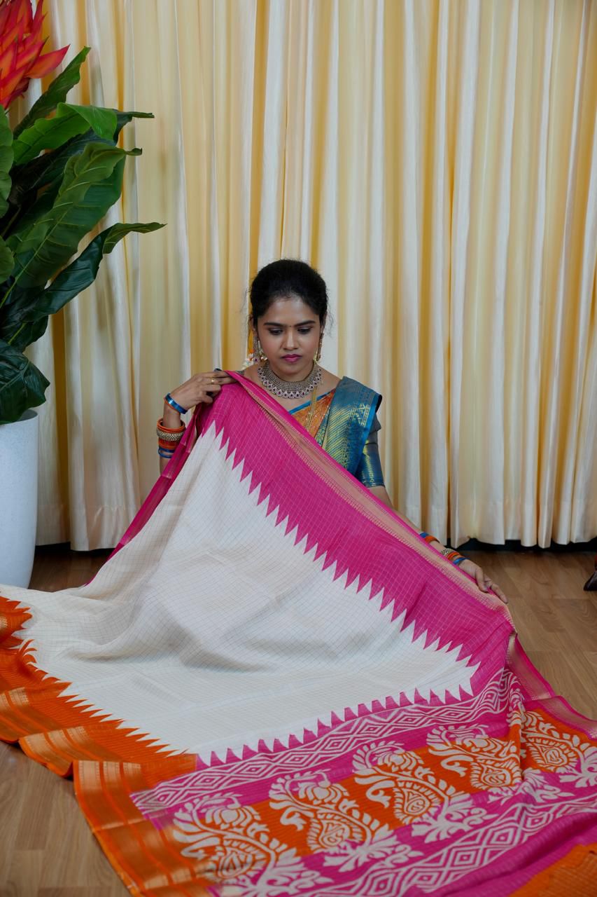 Soft crepe dola silk Saree🎁