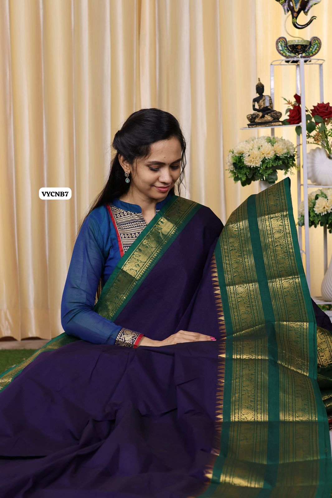 Premium Kanchi cotton saree contract border🥳