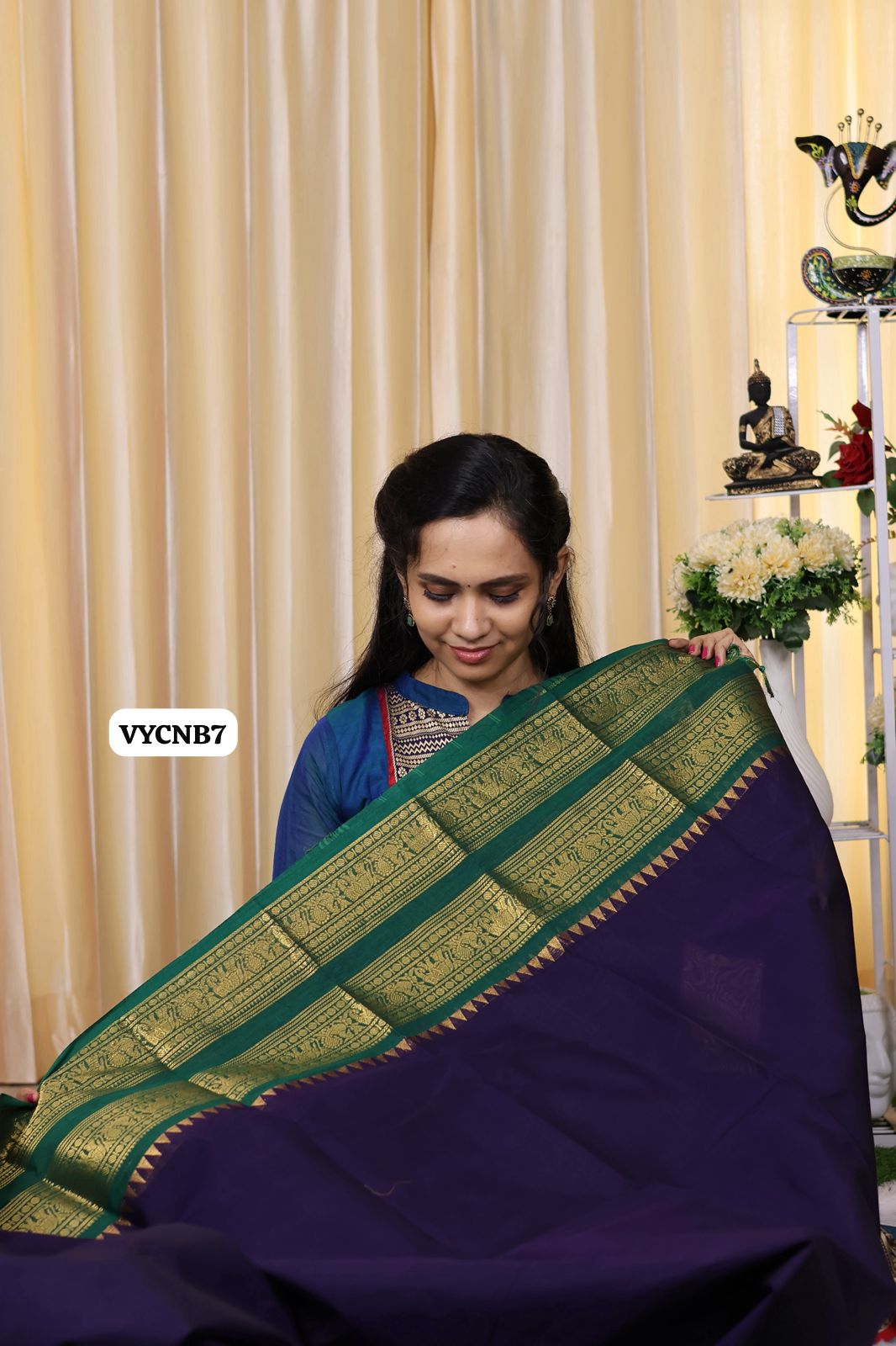 Premium Kanchi cotton saree contract border🥳