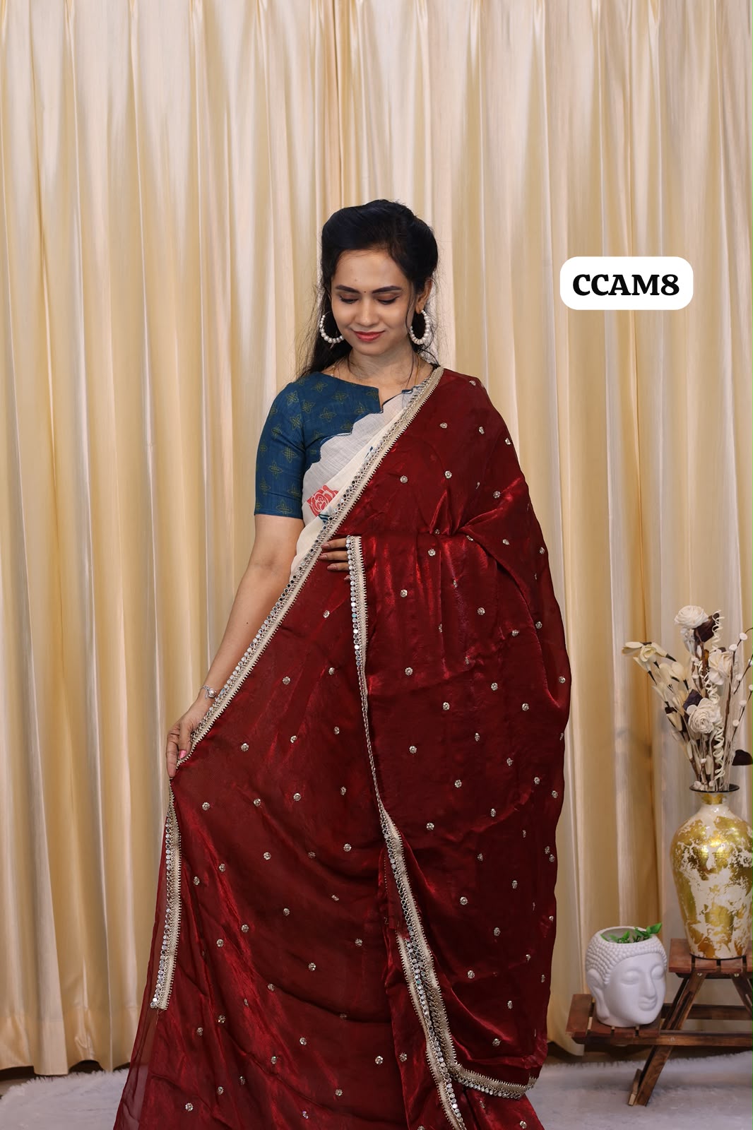 Shape Silk  Mirror work border saree😍🥳