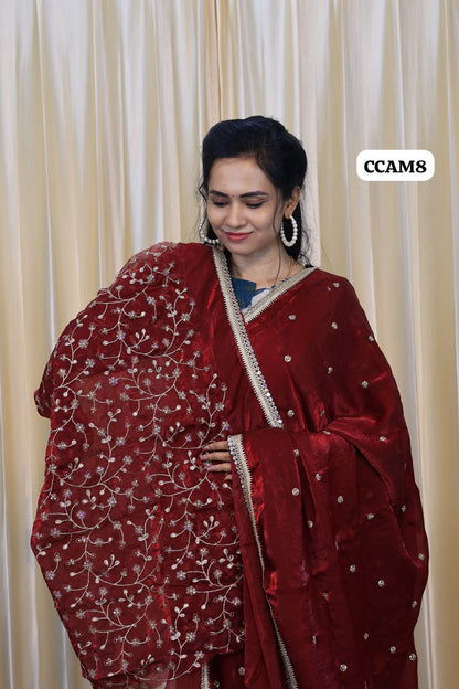 Shape Silk  Mirror work border saree😍🥳