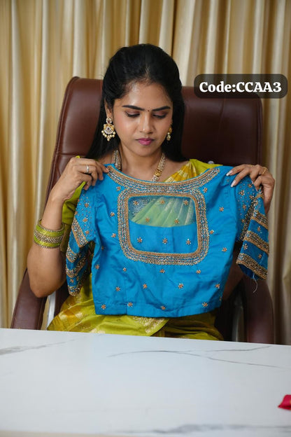 Aari work blouse unstitched-Prebook🥰😎⏰📚