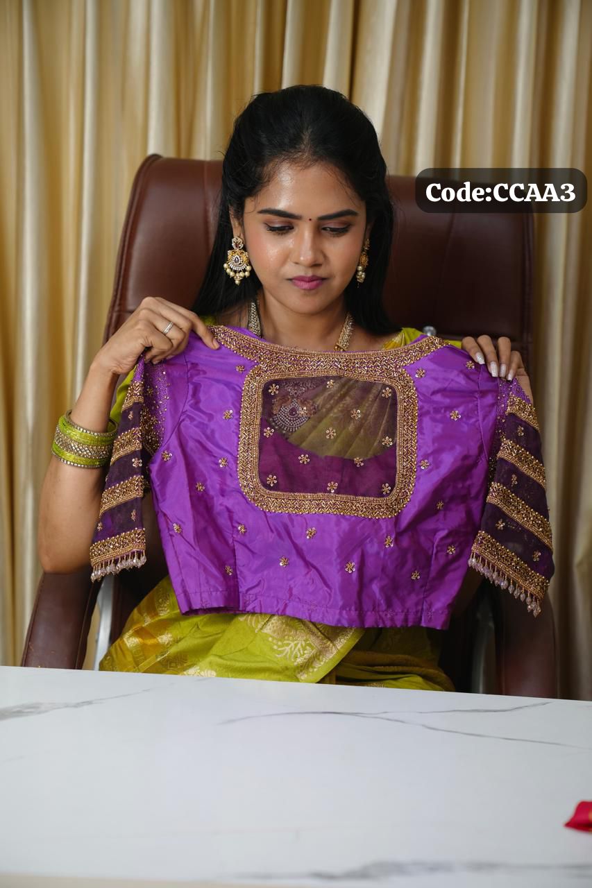 Aari work blouse unstitched-Prebook🥰😎⏰📚