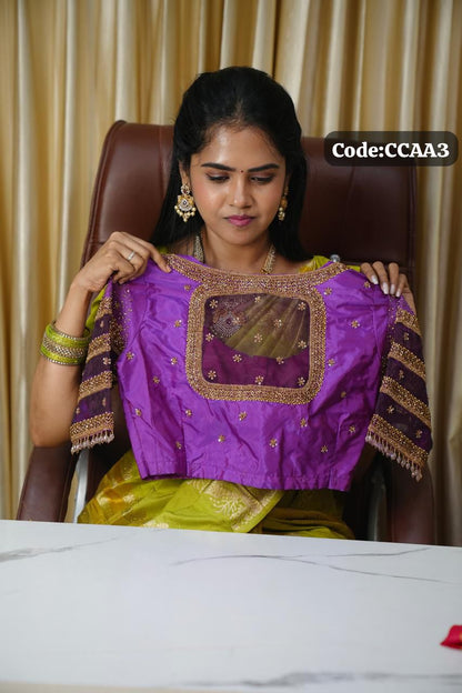 Aari work blouse unstitched-Prebook🥰😎⏰📚