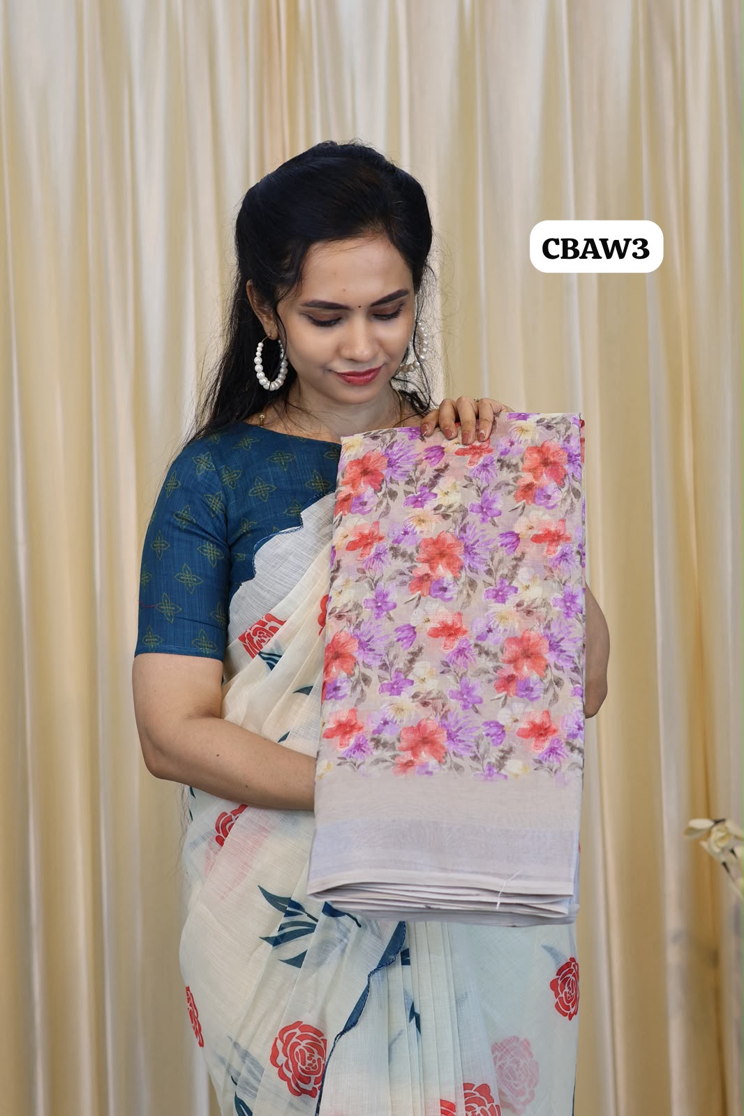 Linen cotton saree😍Ⓜ️