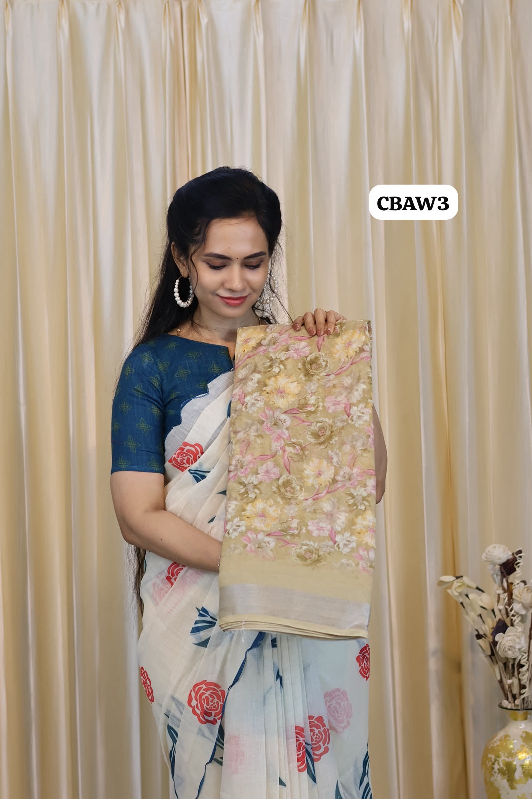 Linen cotton saree 😍Ⓜ️