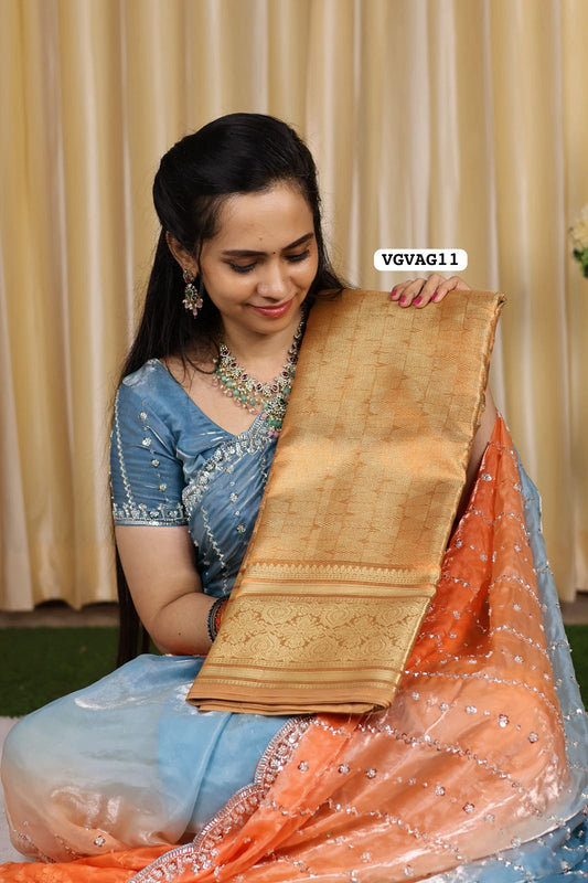 Katan tissue saree 😍🥳