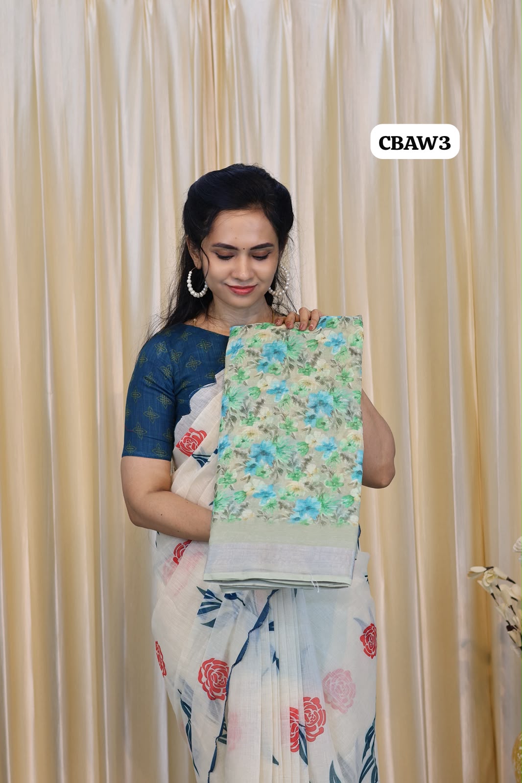 Linen cotton saree😍Ⓜ️