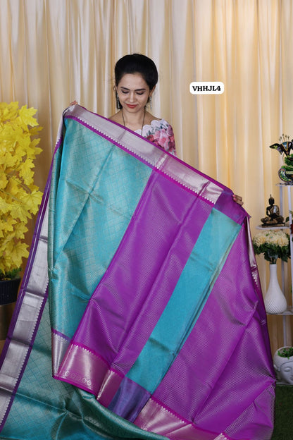 Tissue .semi silk .with zari weaving mango motifs 🥳