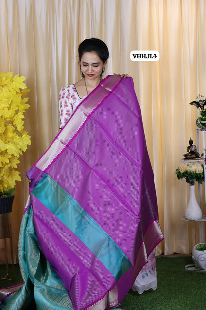Tissue .semi silk .with zari weaving mango motifs 🥳