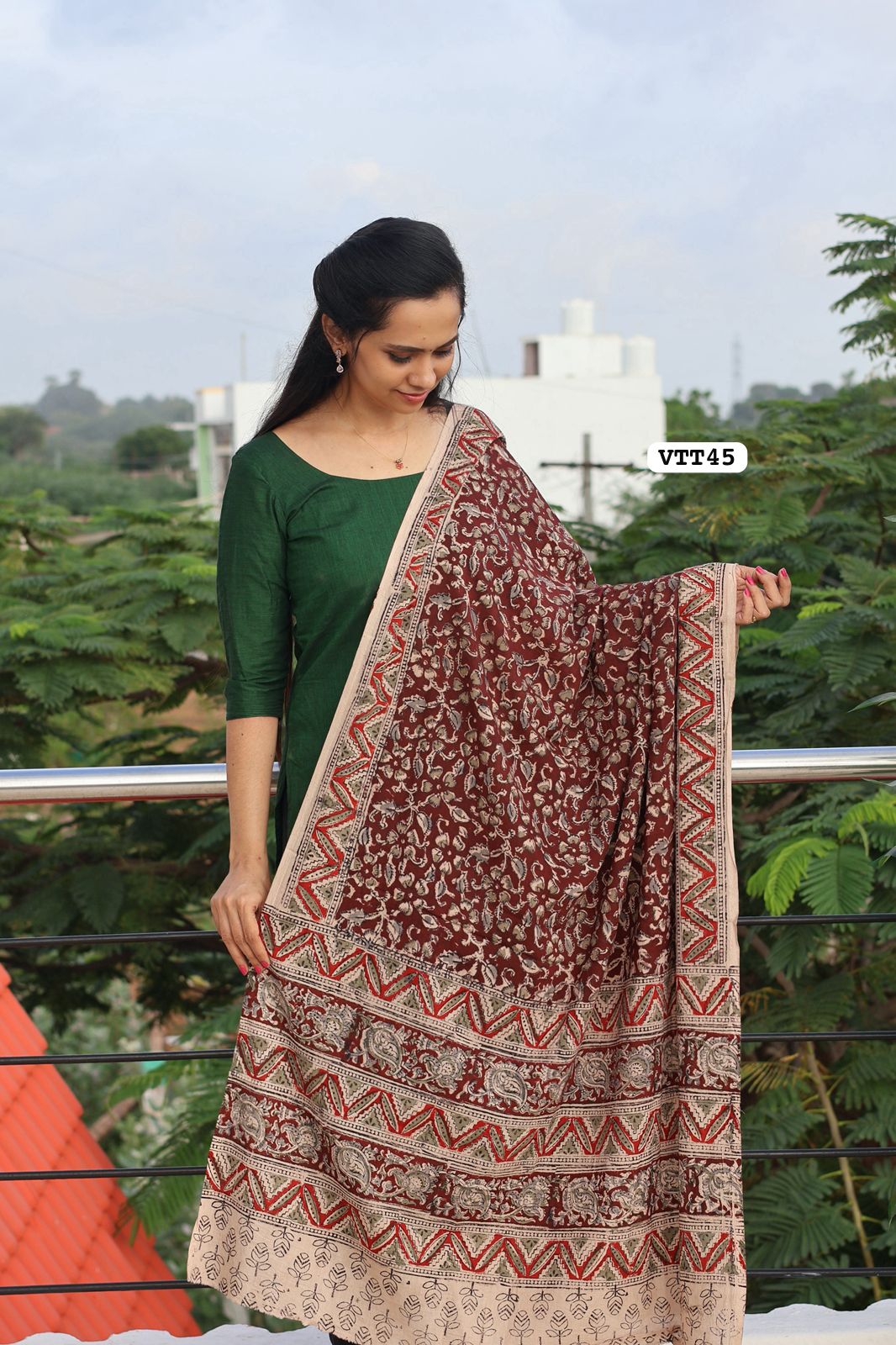 Premium quality cotton salwar 2piece set with kalamkari duppatta prebook (stitched)🥰😎