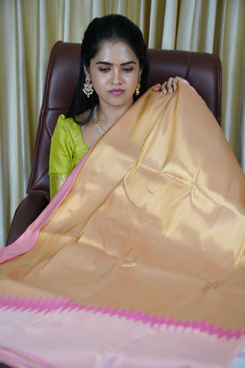 Kanchi semi silk saree🥰😎📚