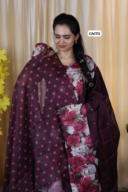 Chanderi cotton saree 🥳